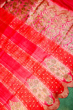 Banarasi Reddish Pink Blended Moonga Silk Saree