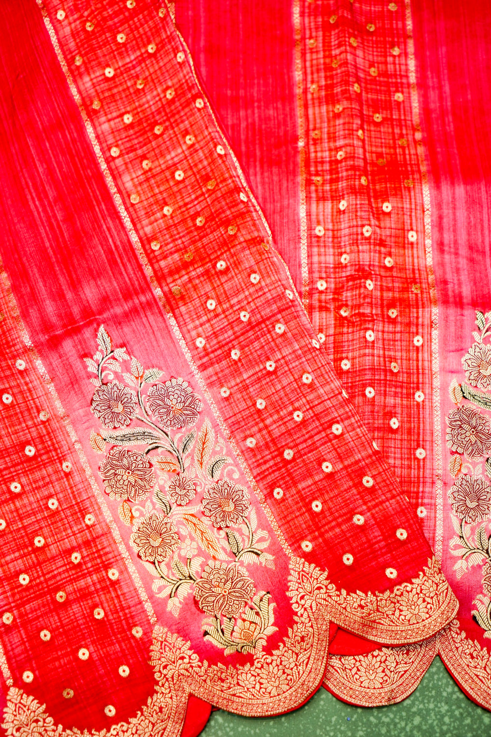 Banarasi Reddish Pink Blended Moonga Silk Saree