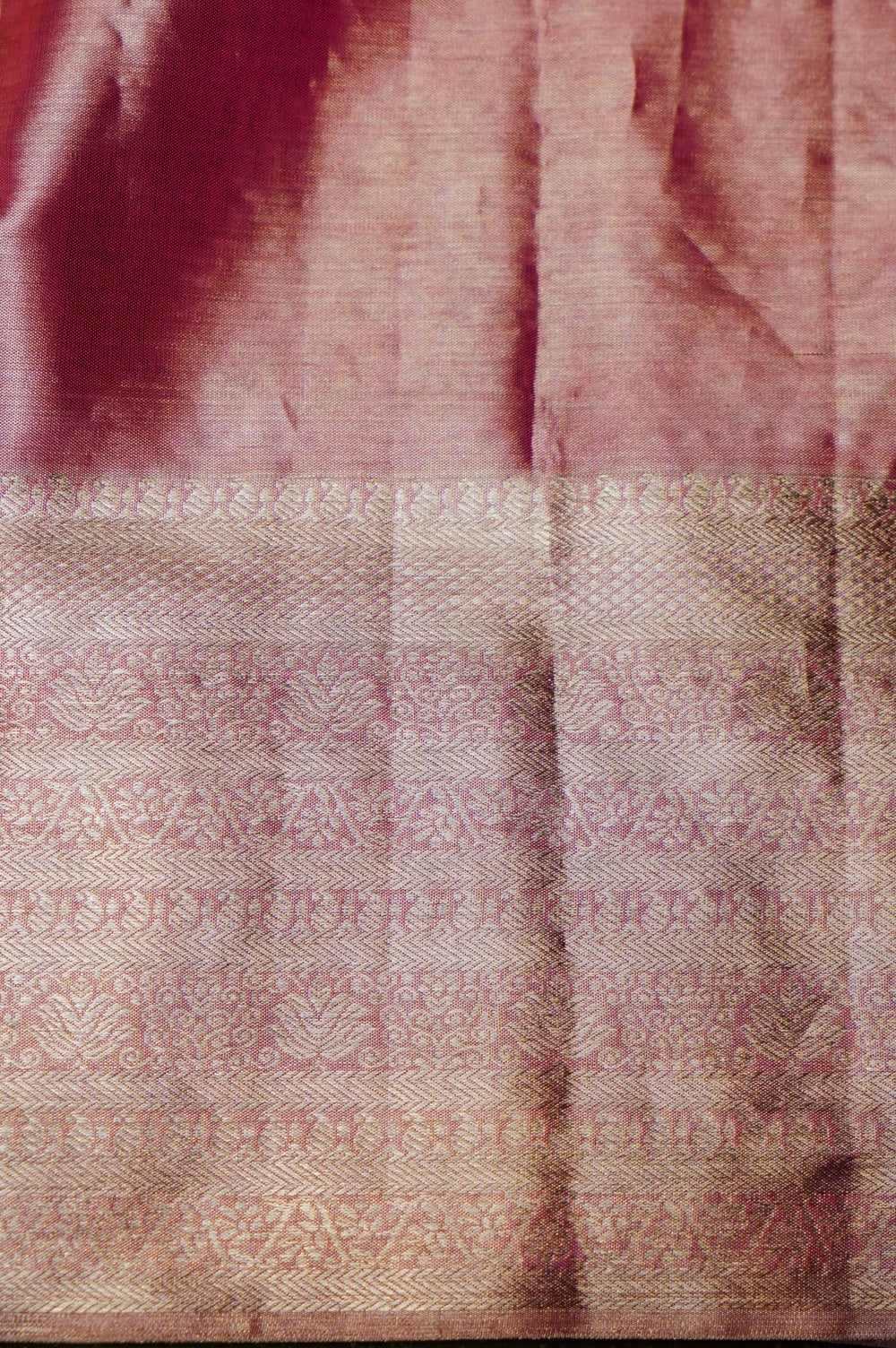 Designer Peach Tissue Silk Saree