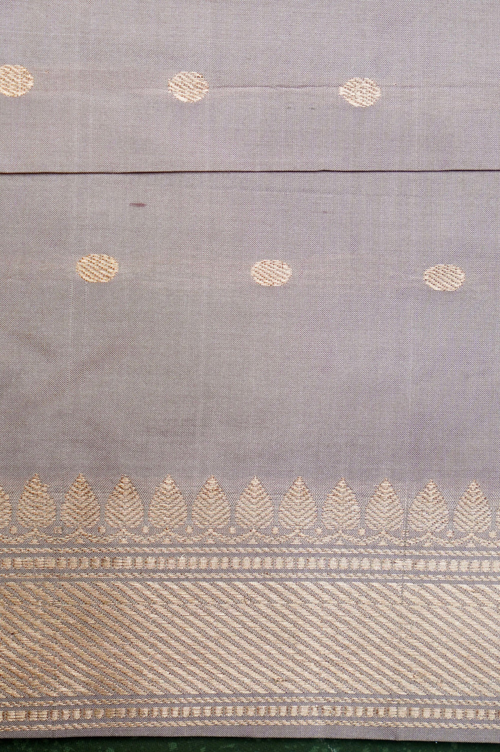 Vantara | Handwoven Grey Banarasi Katan Silk Saree