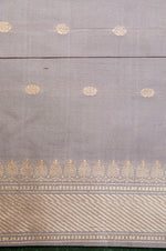 Vantara | Handwoven Grey Banarasi Katan Silk Saree