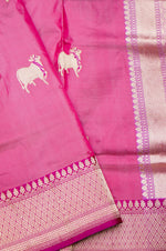 Vantara | Handwoven Pink Banarasi Katan Silk Saree
