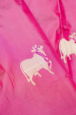 Vantara | Handwoven Pink Banarasi Katan Silk Saree