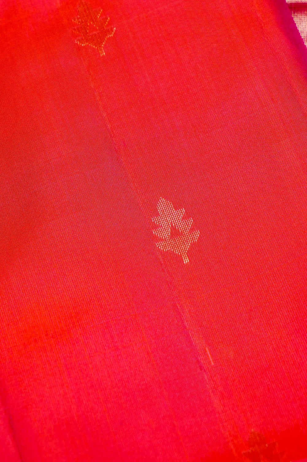 Handwoven Orange  Banarasi Soft Silk Saree