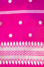 Handwoven Orange Banarasi Moonga Silk Saree