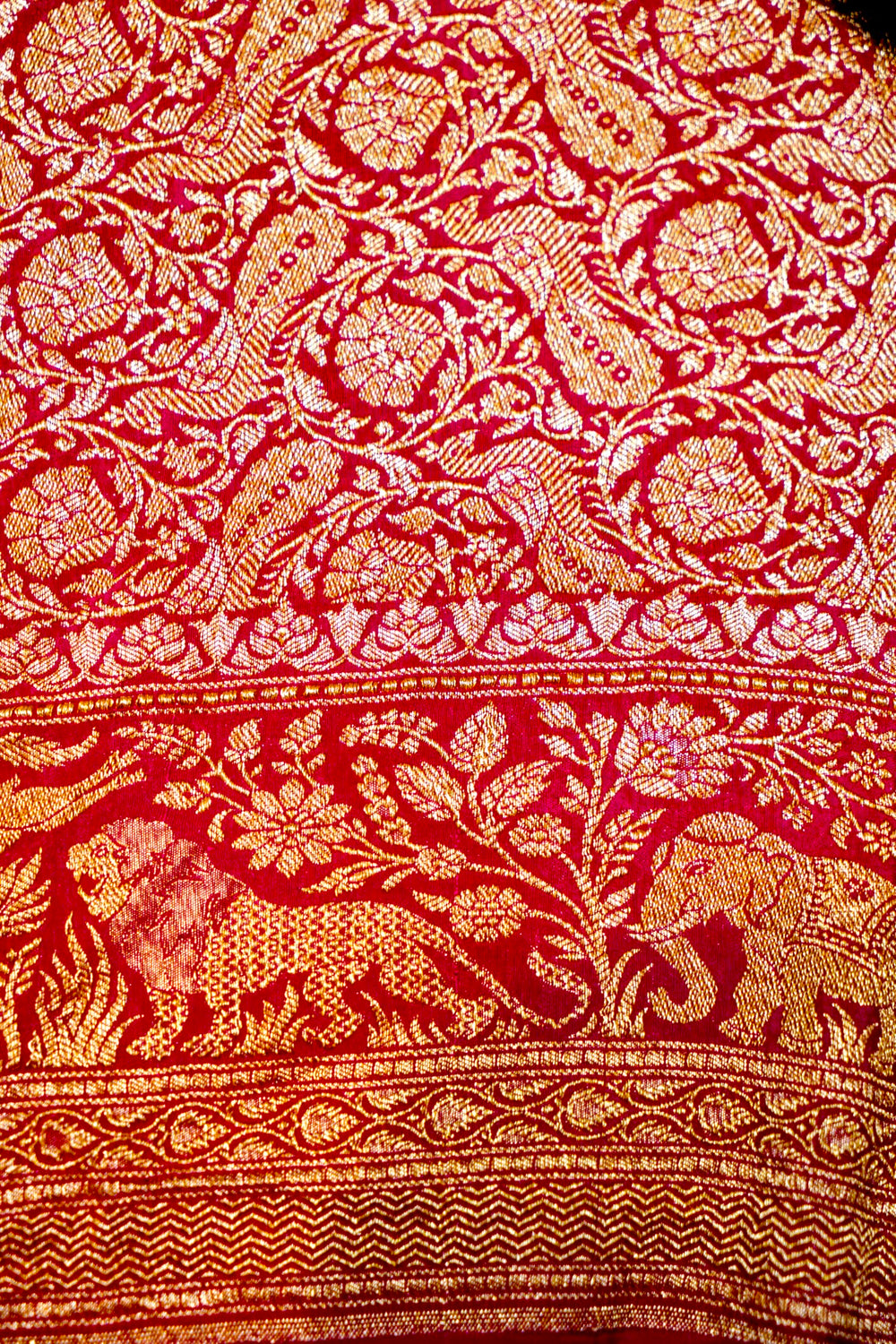 Handwoven Navy Blue Banarasi Crepe Khaddi Silk Saree