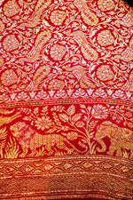 Handwoven Navy Blue Banarasi Crepe Khaddi Silk Saree
