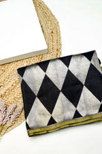 Handwoven Black Banarasi Moonga Silk Saree