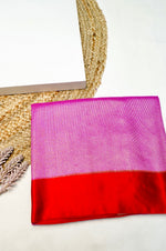 Handwoven Purple Pink Banarasi Moonga Silk Saree