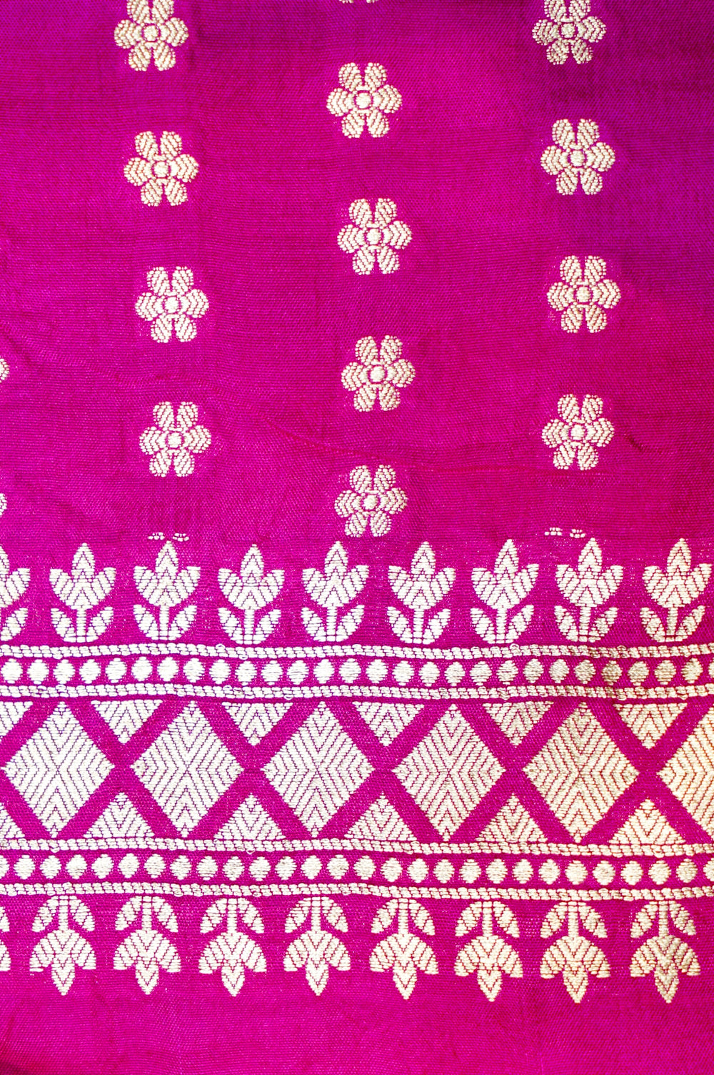 Handwoven Orange Banarasi Moonga Silk Saree