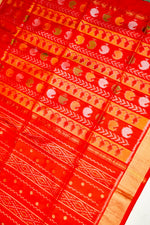 Handwoven Red Banarasi Soft Silk Saree