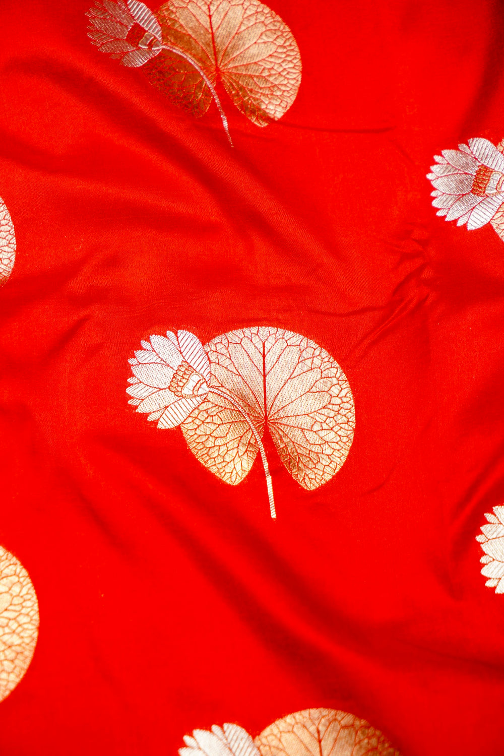 Handwoven Red Banarasi Katan Silk Saree