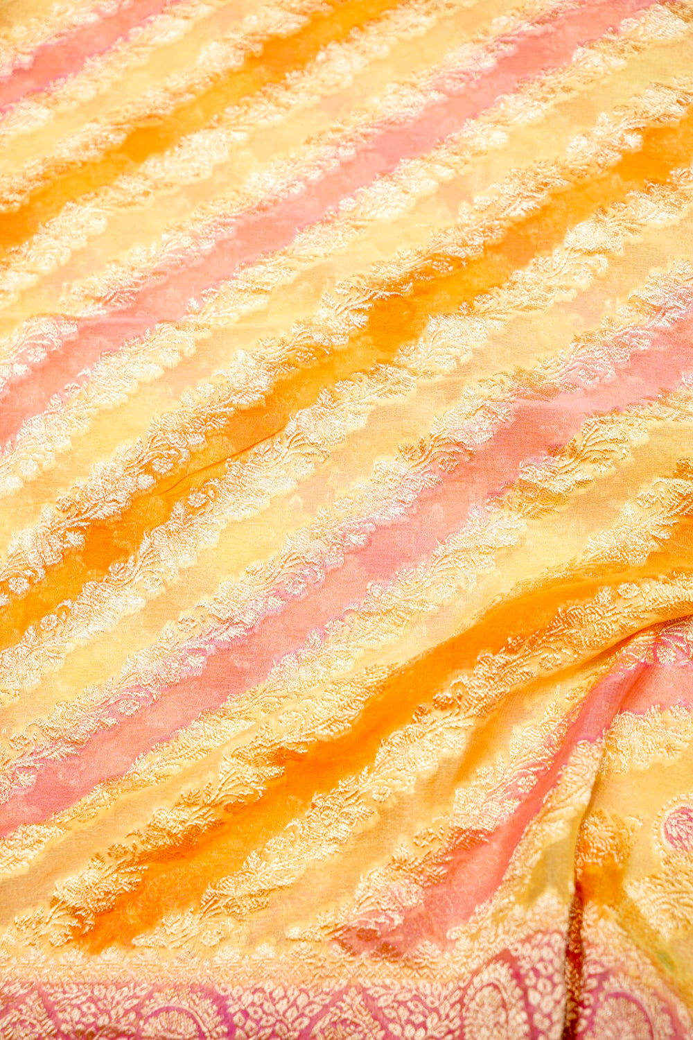 Handwoven Rangkat Banarasi Khaddi Georgette Saree