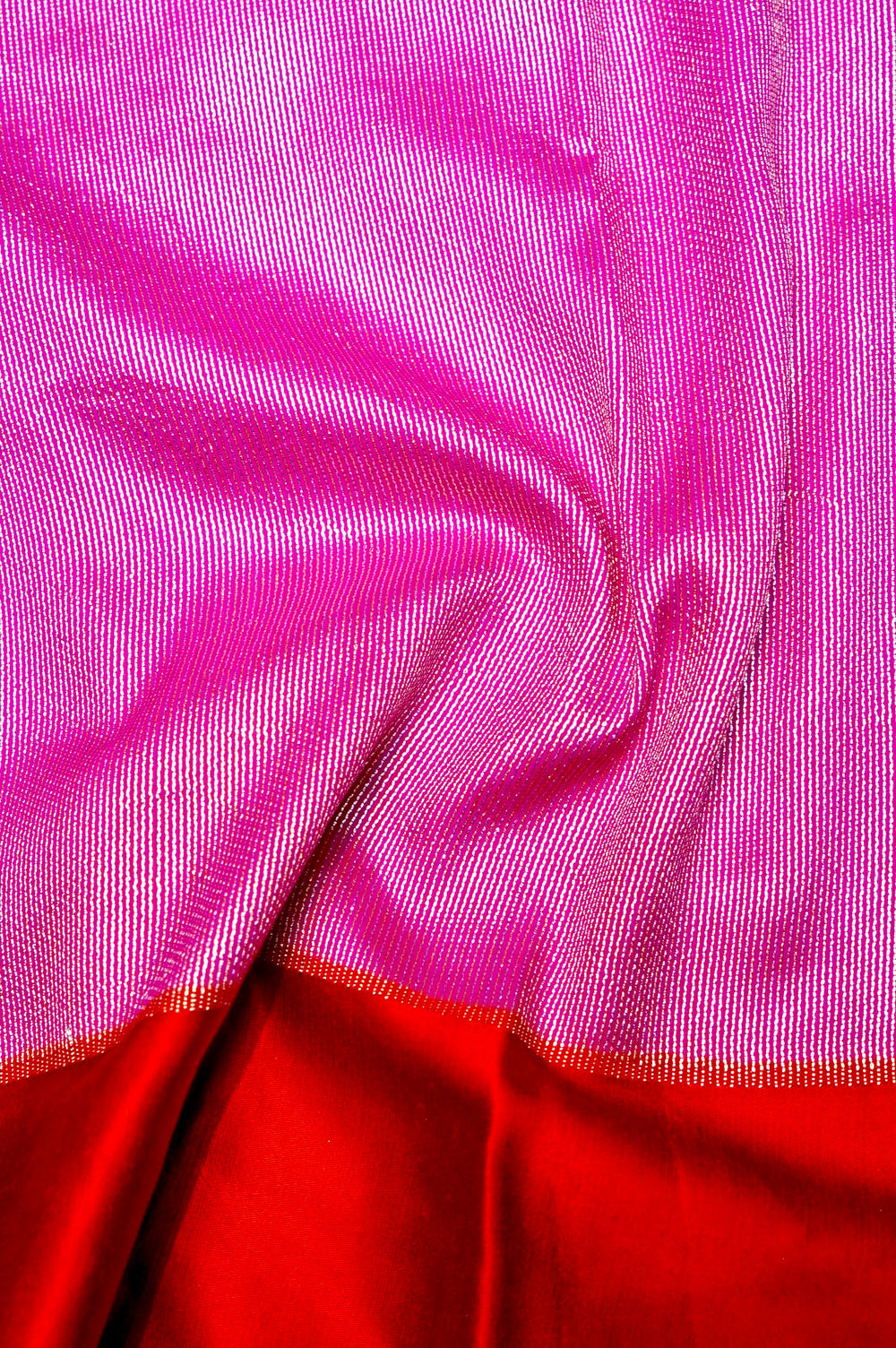 Handwoven Purple Pink Banarasi Moonga Silk Saree
