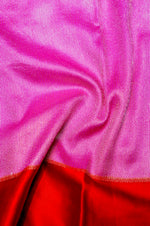 Handwoven Purple Pink Banarasi Moonga Silk Saree