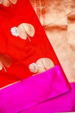 Handwoven Red Banarasi Katan Silk Saree