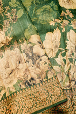 Designer Green Tussar Silk Suit