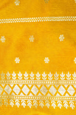 Handwoven Cream Banarasi Moonga Silk Saree
