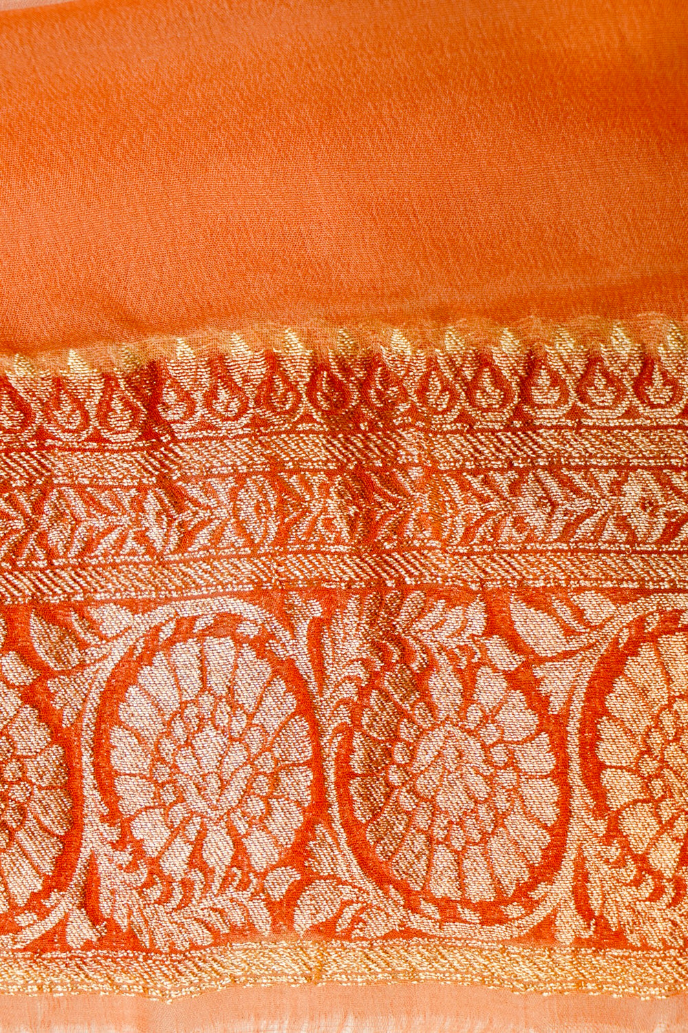 Handwoven Rangkat Banarasi Khaddi Georgette Saree