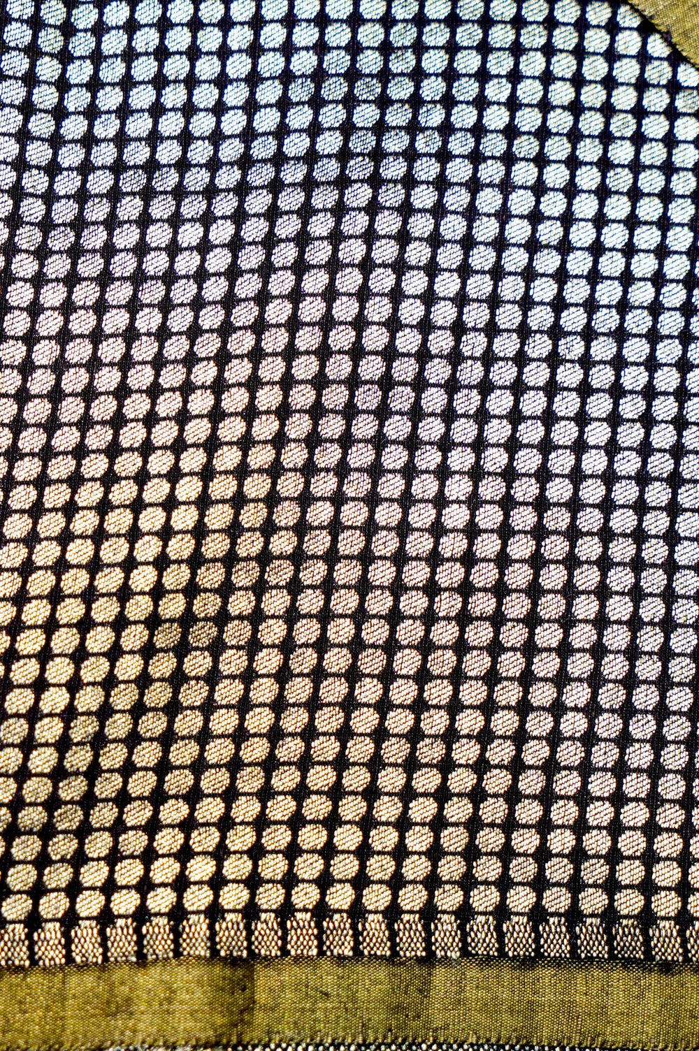 Handwoven Black Banarasi Moonga Silk Saree