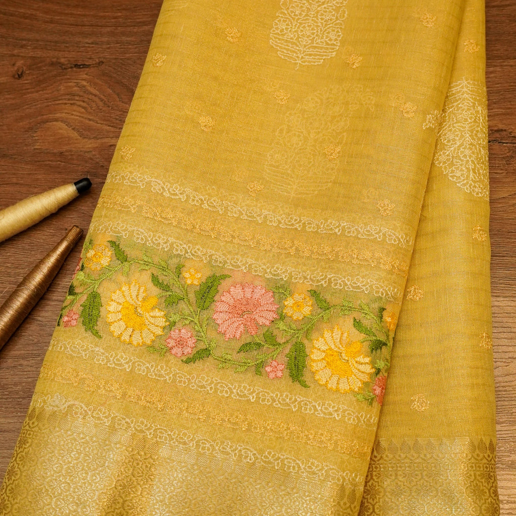 Cotton Tissue Saree - Sumangal Banaras
