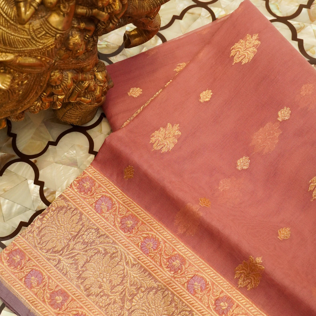 Order Stylish Pink Banarasi Sarees Now - Sumangal Banaras