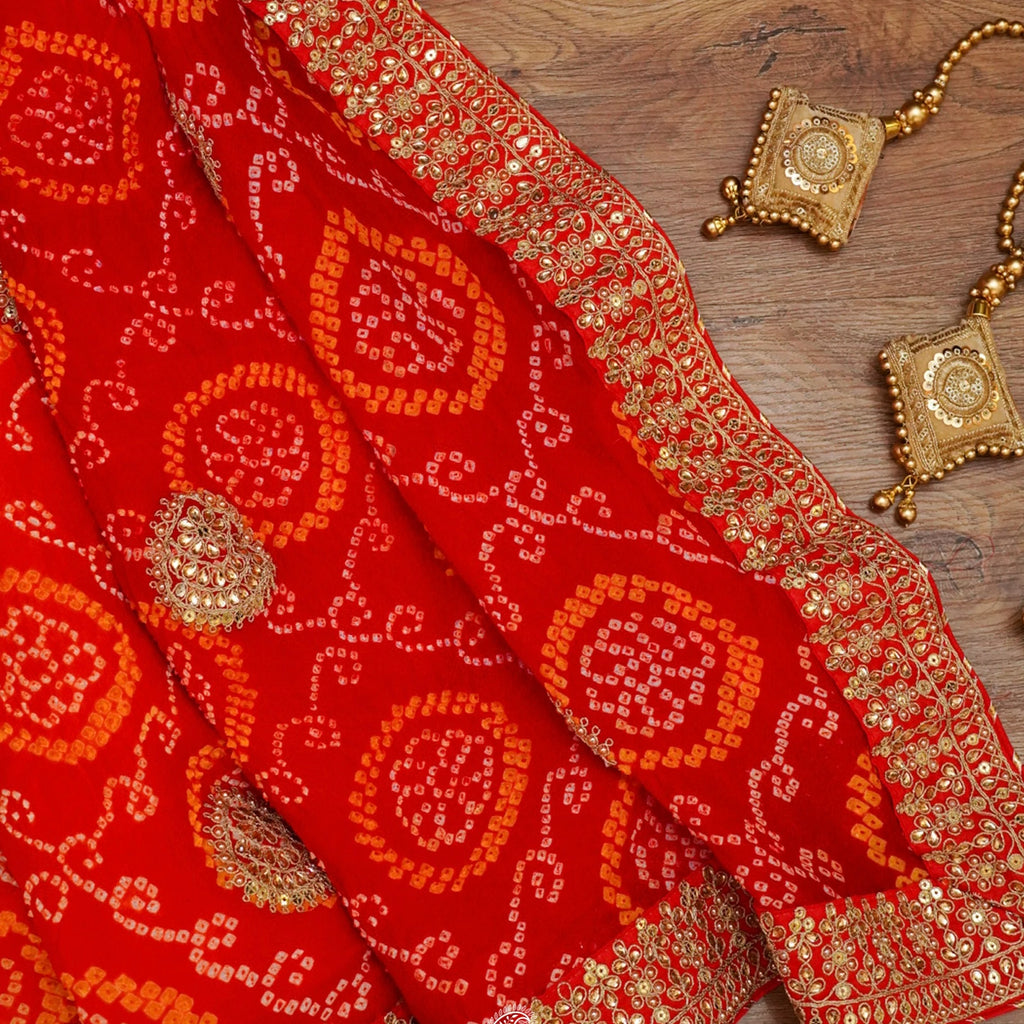 Red Banarasi Saree - Sumangal Banaras
