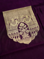 Handwoven Wine Banarasi Brocade Pure Katan Silk Co-ord Set