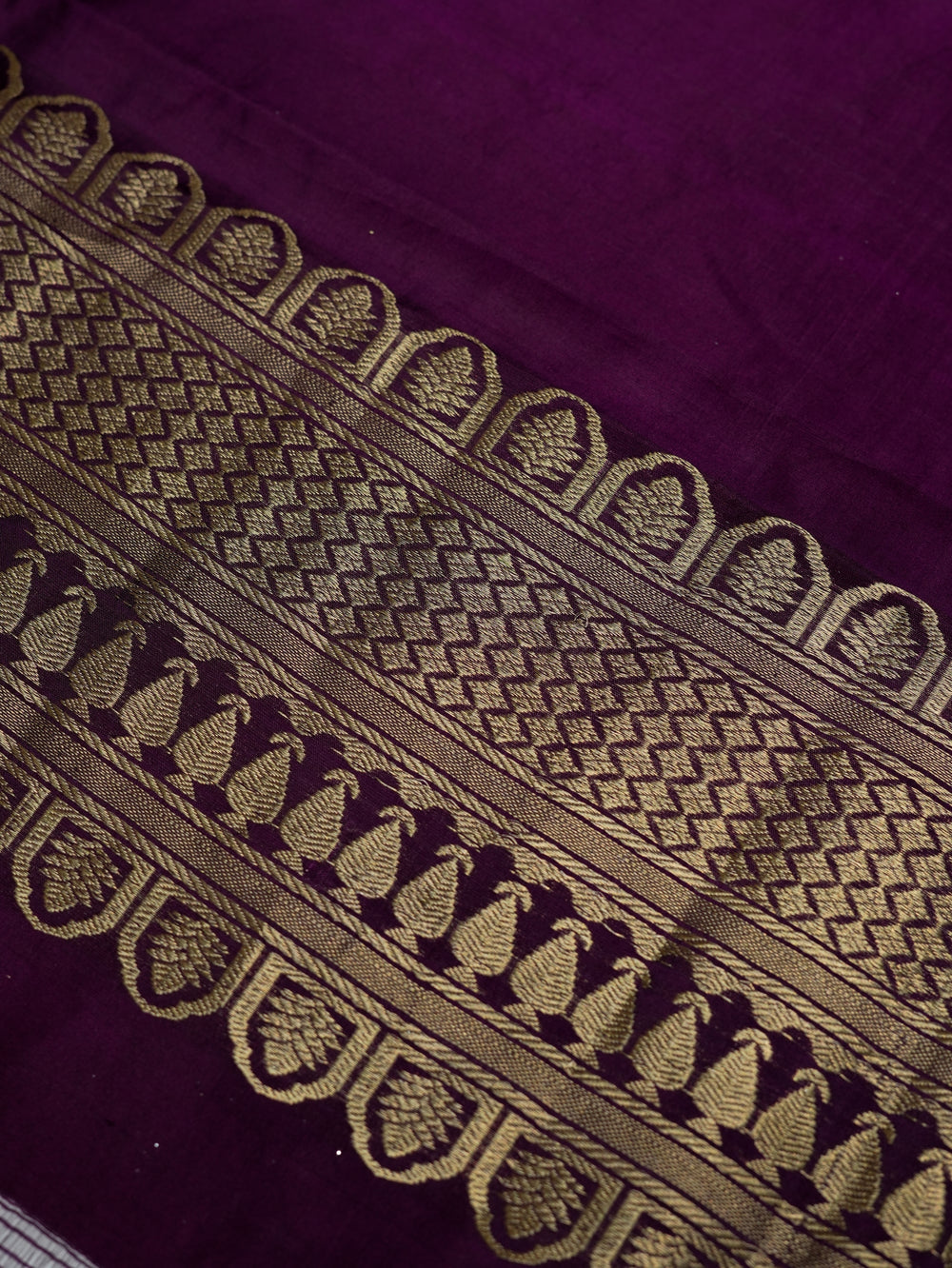 Handwoven Wine Banarasi Brocade Pure Katan Silk Co-ord Set