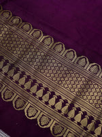 Handwoven Wine Banarasi Brocade Pure Katan Silk Co-ord Set