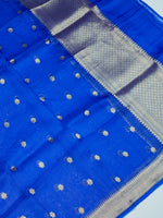 Handwoven Royal Blue Banarasi Katan Silk Suit