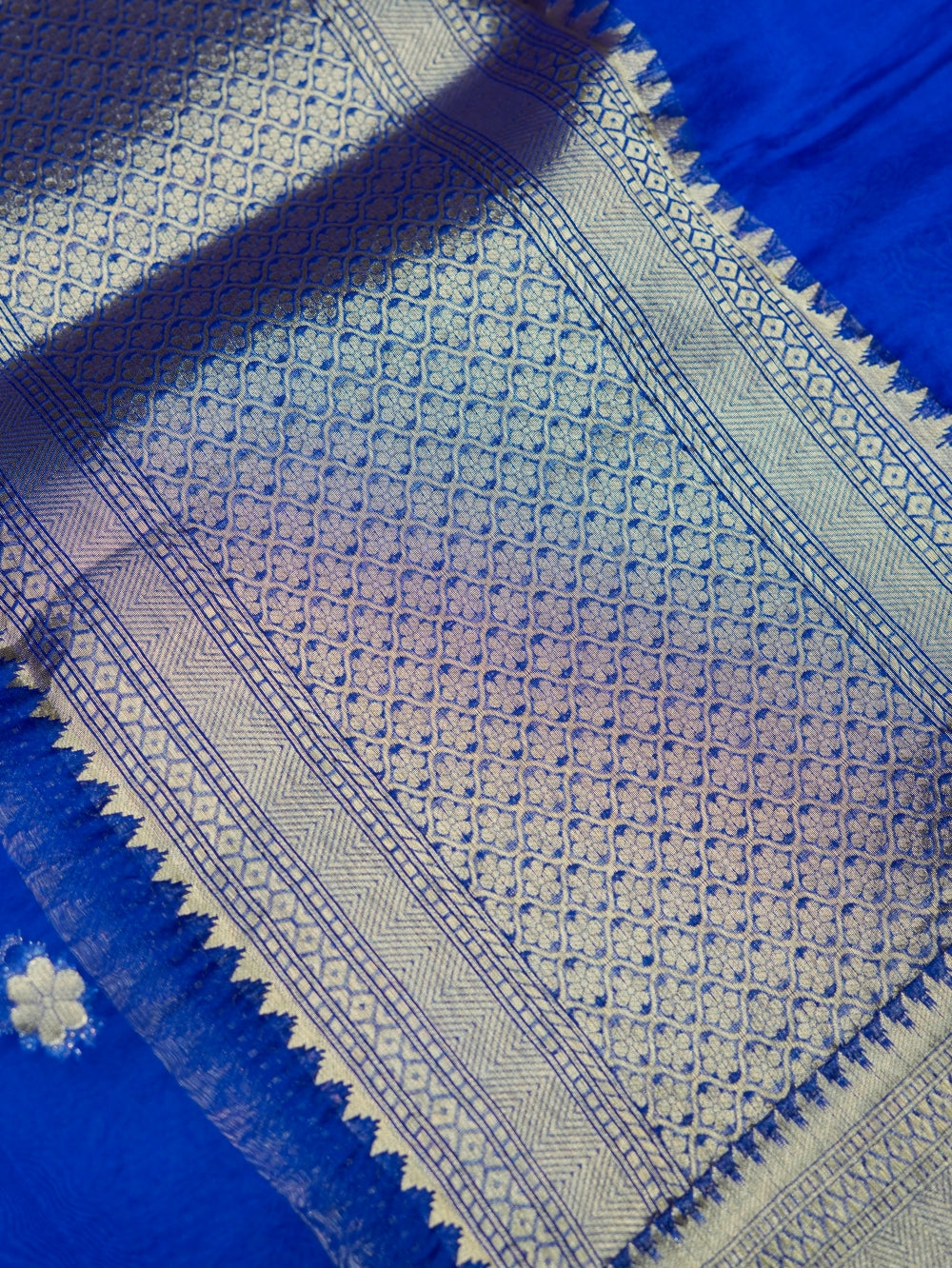 Handwoven Royal Blue Banarasi Katan Silk Suit