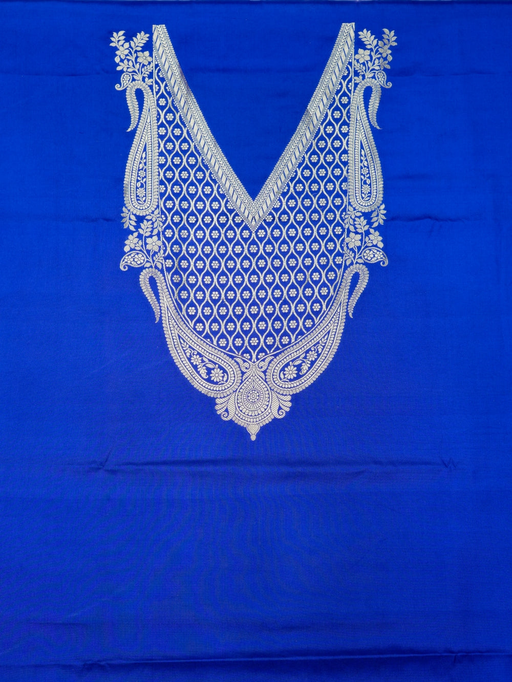 Handwoven Royal Blue Banarasi Katan Silk Suit