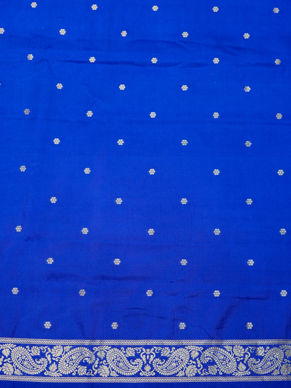 Handwoven Royal Blue Banarasi Katan Silk Suit