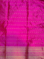 Handwoven Rani Pink Banarasi Katan Silk Co-ord Set