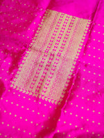 Handwoven Rani Pink Banarasi Katan Silk Co-ord Set