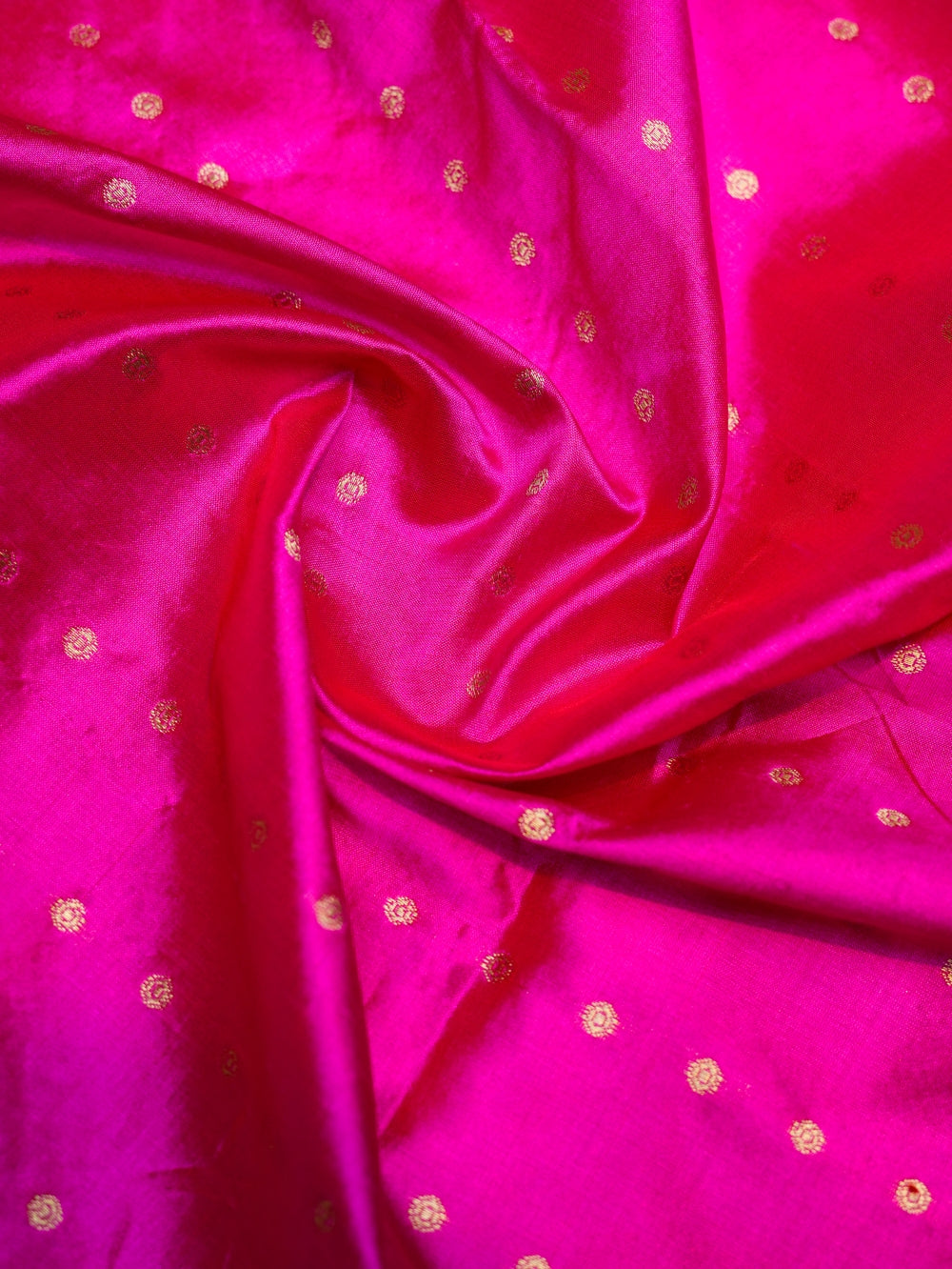 Handwoven Rani Pink Banarasi Katan Silk Co-ord Set