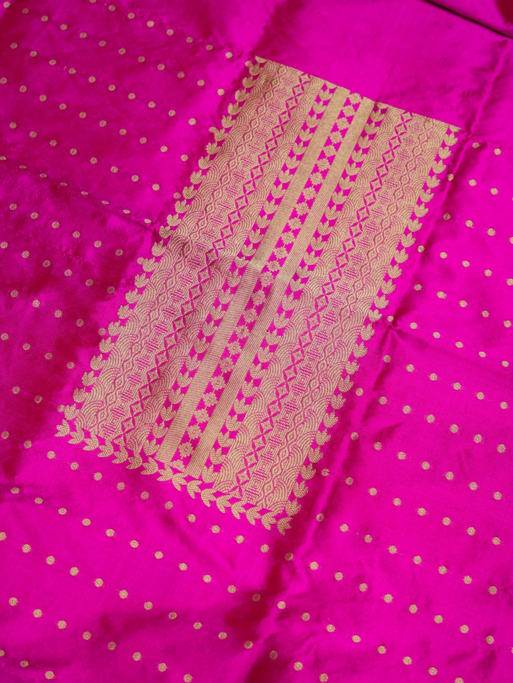 Handwoven Rani Pink Banarasi Katan Silk Co-ord Set