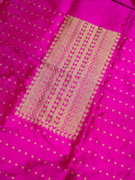 Handwoven Rani Pink Banarasi Katan Silk Co-ord Set