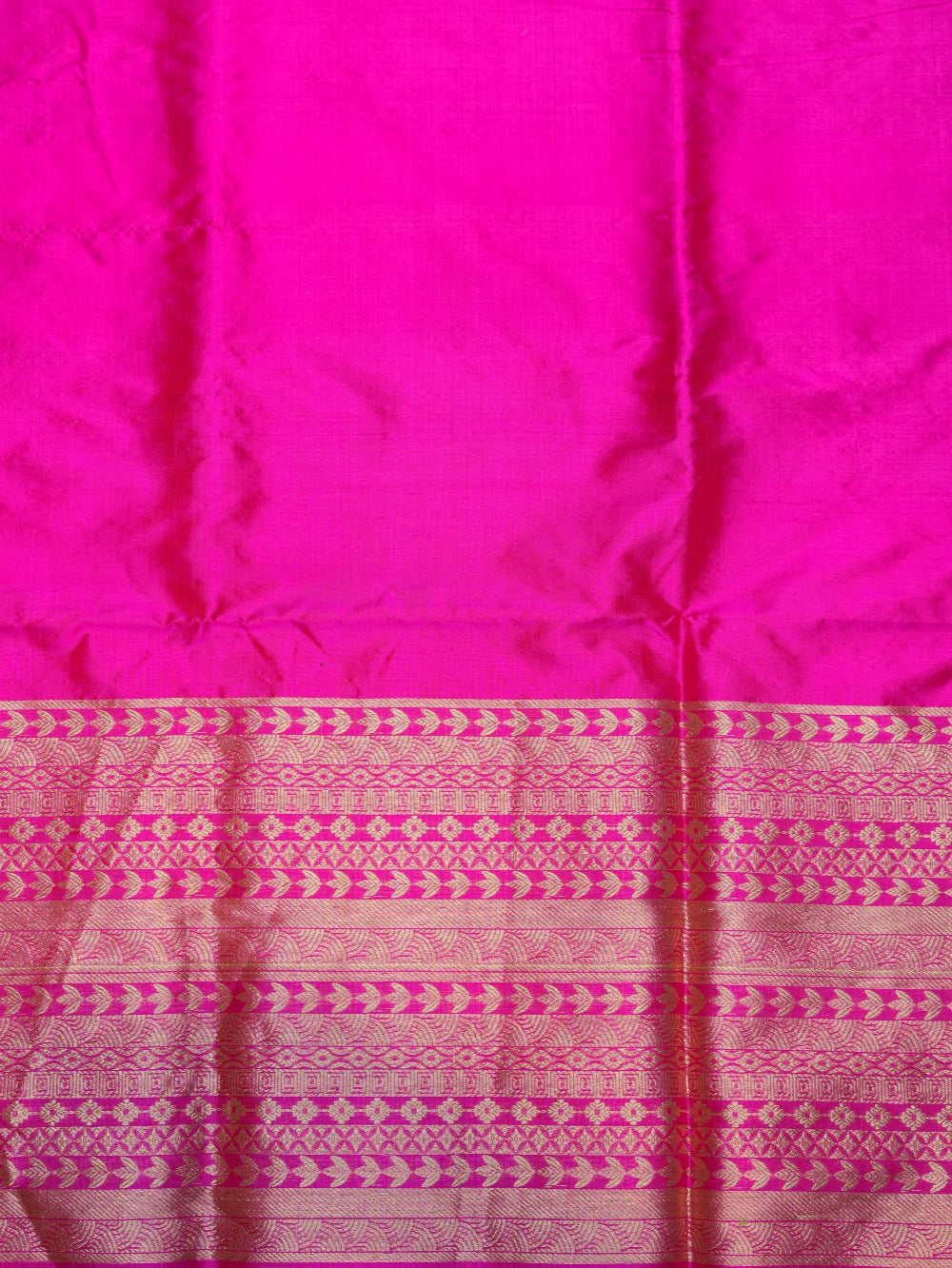 Handwoven Rani Pink Banarasi Katan Silk Co-ord Set