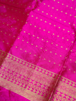 Handwoven Rani Pink Banarasi Katan Silk Co-ord Set