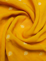 Handwoven Yellow Banarasi Khaddi Georgette Silk Suit