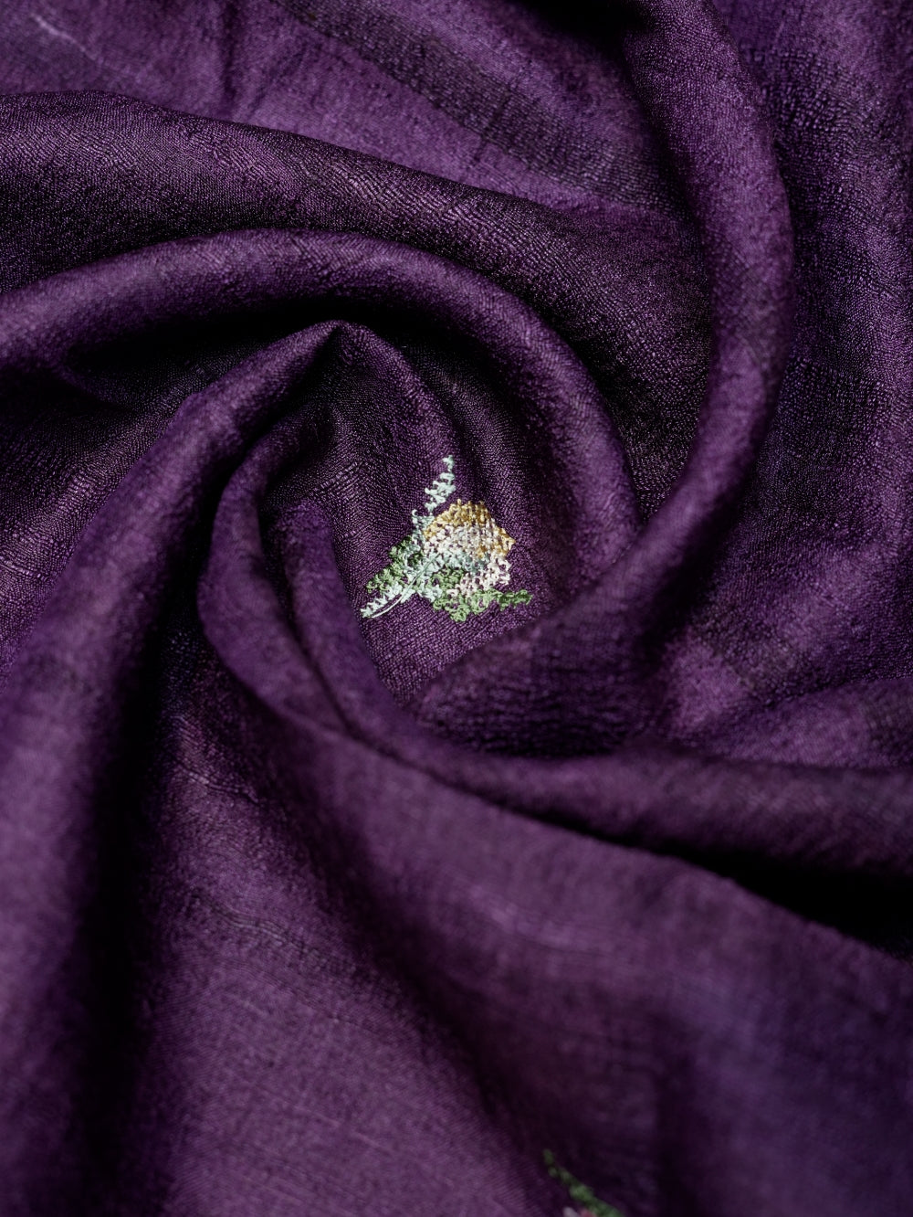 Handwoven Purple Banarasi Tussar Silk Suit