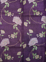 Handwoven Purple Banarasi Tussar Silk Suit