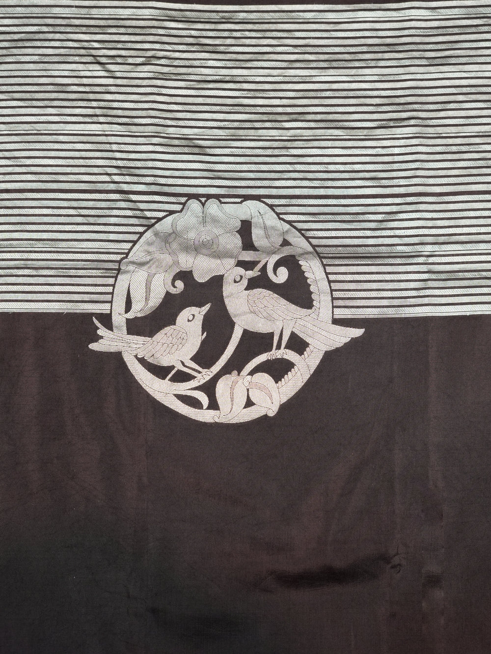 Handwoven Brown Motifs Banarasi Mashru Katan Silk Co-ord Set