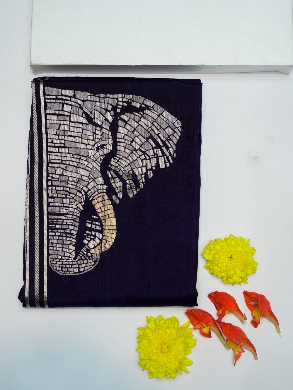 Handwoven Purple Motifs Banarasi Mashru Katan Silk Co-ord Set