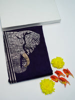 Handwoven Purple Motifs Banarasi Mashru Katan Silk Co-ord Set