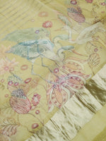 Handwoven Golden Banarasi Organza Silk Suit