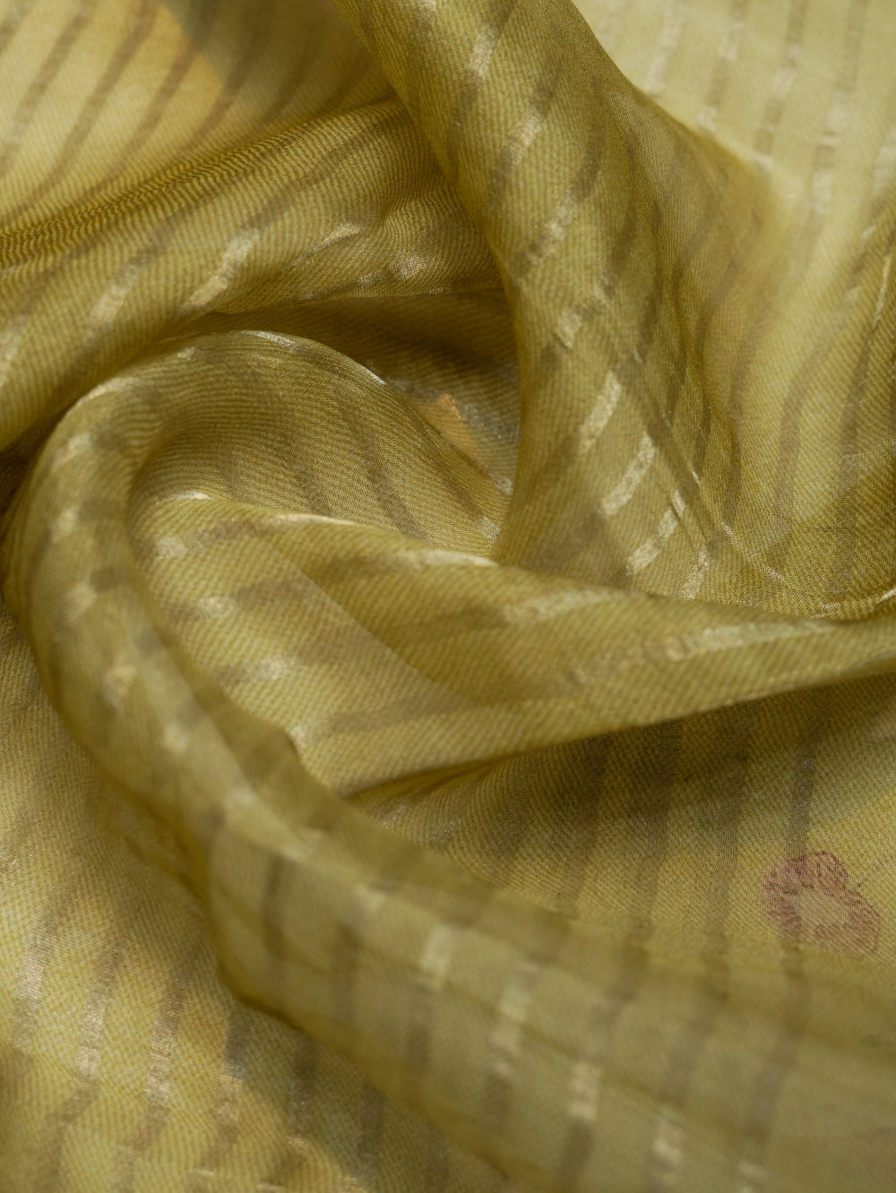 Handwoven Golden Banarasi Organza Silk Suit
