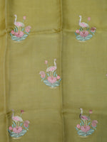 Handwoven Golden Banarasi Organza Silk Suit